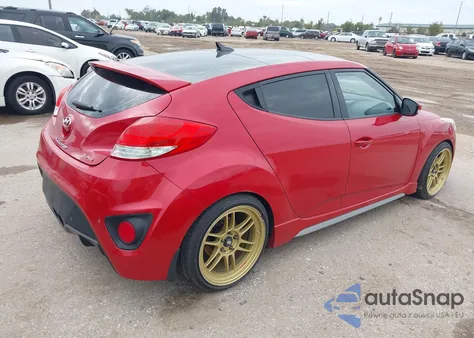 2014 Hyundai Veloster Turbo W/Black z USA, uszkodzony, nr VIN KMHTC6AE4EU211392